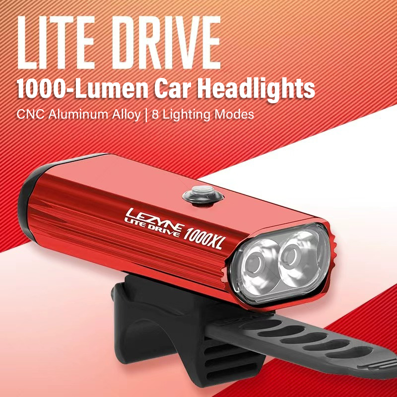 Rechargeable Bicycle Headlight 1000 Lumen - مصباح دراجة LEZYNE بقوة 1000 لومن