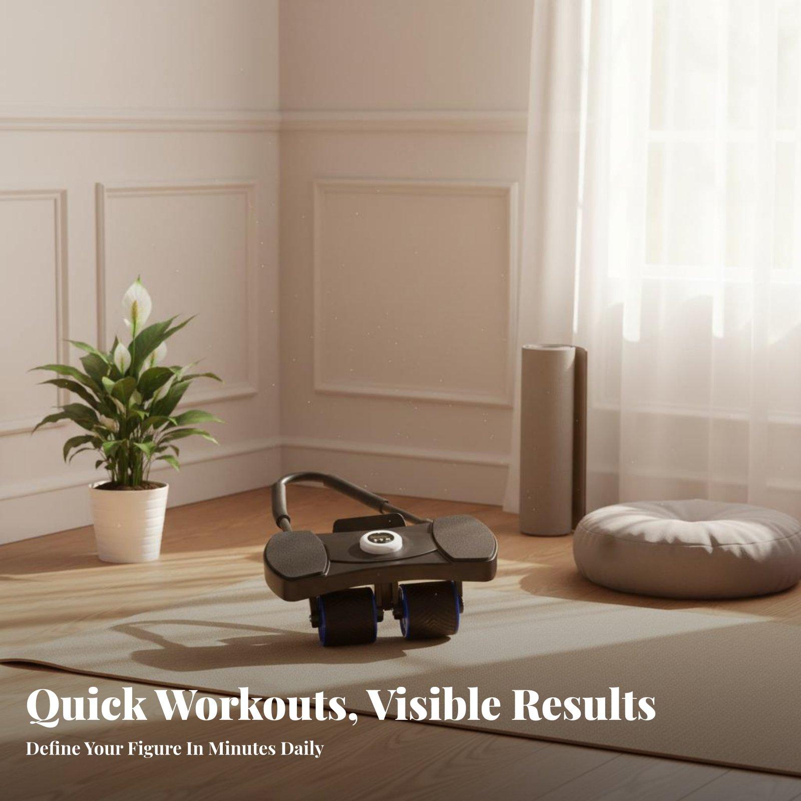 Ab Roller Wheel With Elbow Support - معدات تمارين أساسية: عجلة تمارين البطن