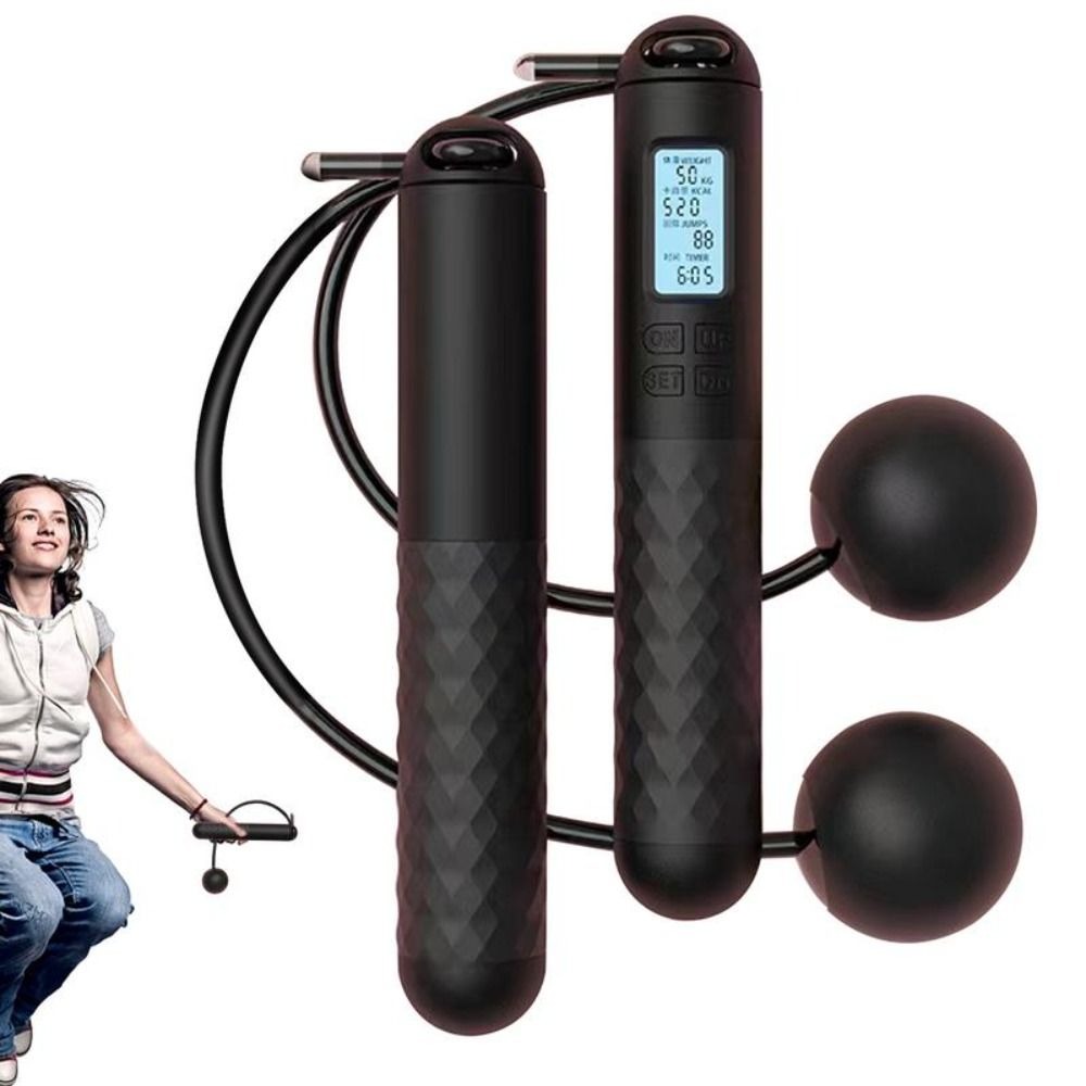 Smart Jump Rope Digital Counter - حبل قفز محمول لاسلكي مع عداد،