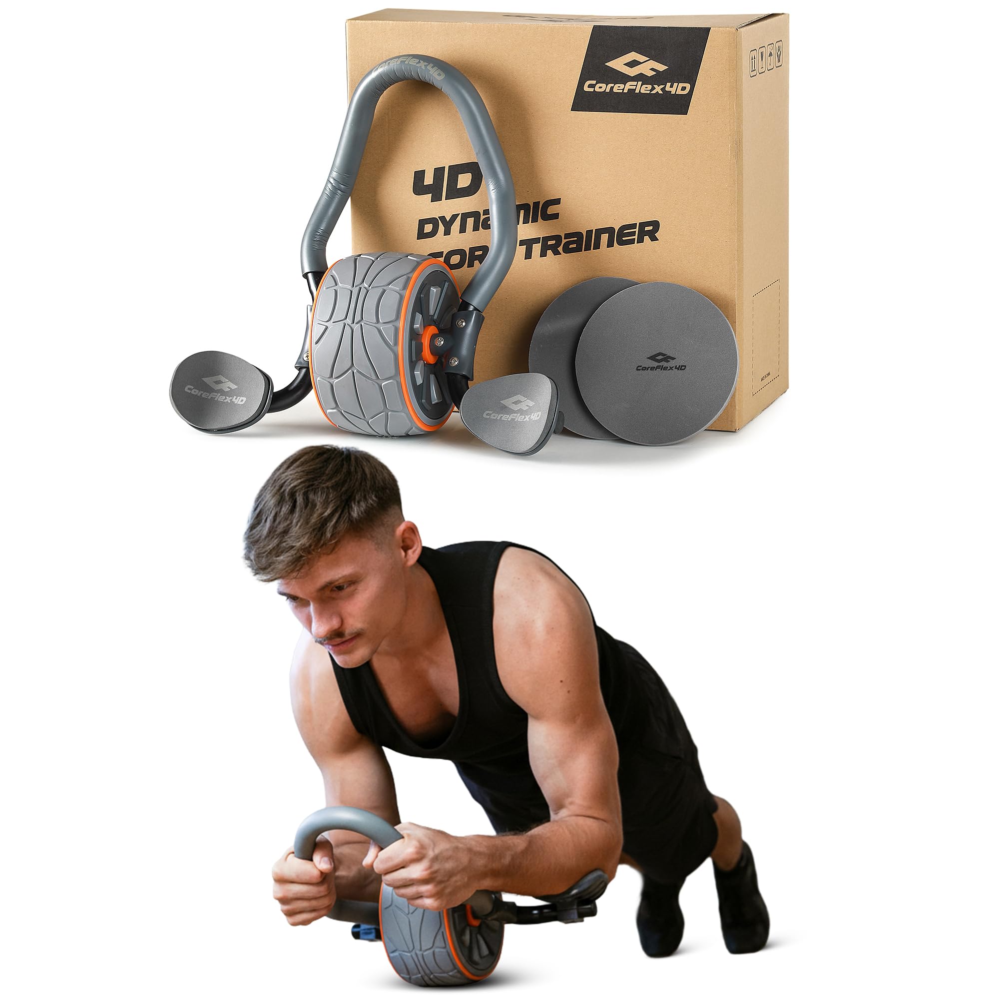 Ab Roller Wheel With Elbow Support - عجلة تمارين البطن CoreFlex4D مع دعم