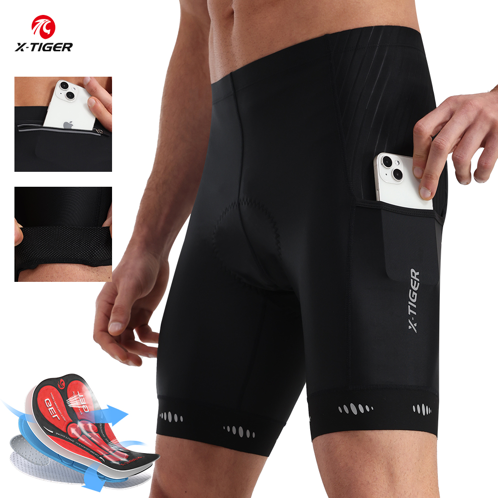Padded Cycling Shorts 5D Gel - ركوب الدراجات للرجال شورت جيب خلفي