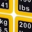 Fitness Equipment - قطعتان من ملصقات الوزن الصفراء بأرقام