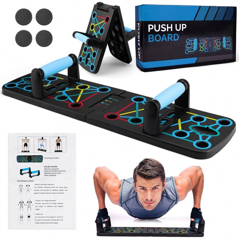 Push Up Board Foldable Multi Function - معدات تمارين متعددة الوظائف قابلة للطي،