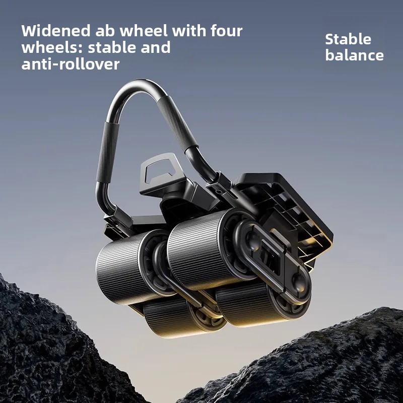 Ab Roller Wheel With Elbow Support - جهاز تمارين البطن بأربع عجلات مع