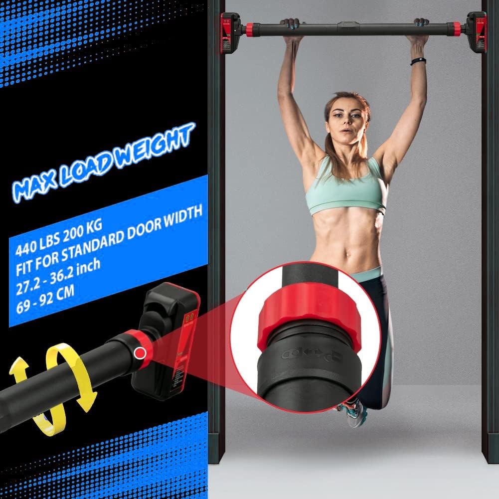 Door Pull Up Bar No Screw - قضيب سحب قابل للتعديل للتركيب على