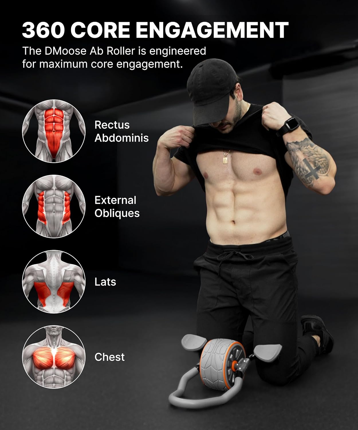 عجلة DMoose Fitness Ab Roller  - مراجعة Ab Roller Wheel With Elbow Support وسعره