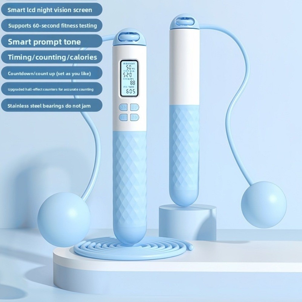حبل قفز محمول بدون أسلاك مضاد  - مراجعة Smart Jump Rope Digital Counter وسعره