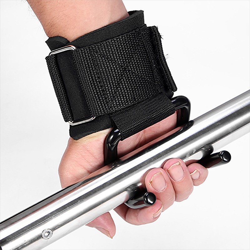 1 زوج رفع الأثقال هوك القبضات  - مراجعة Wrist Wraps Weightlifting Support وسعره