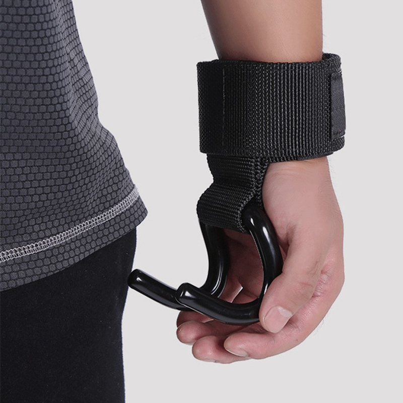 1 زوج رفع الأثقال هوك القبضات  - مراجعة Wrist Wraps Weightlifting Support وسعره