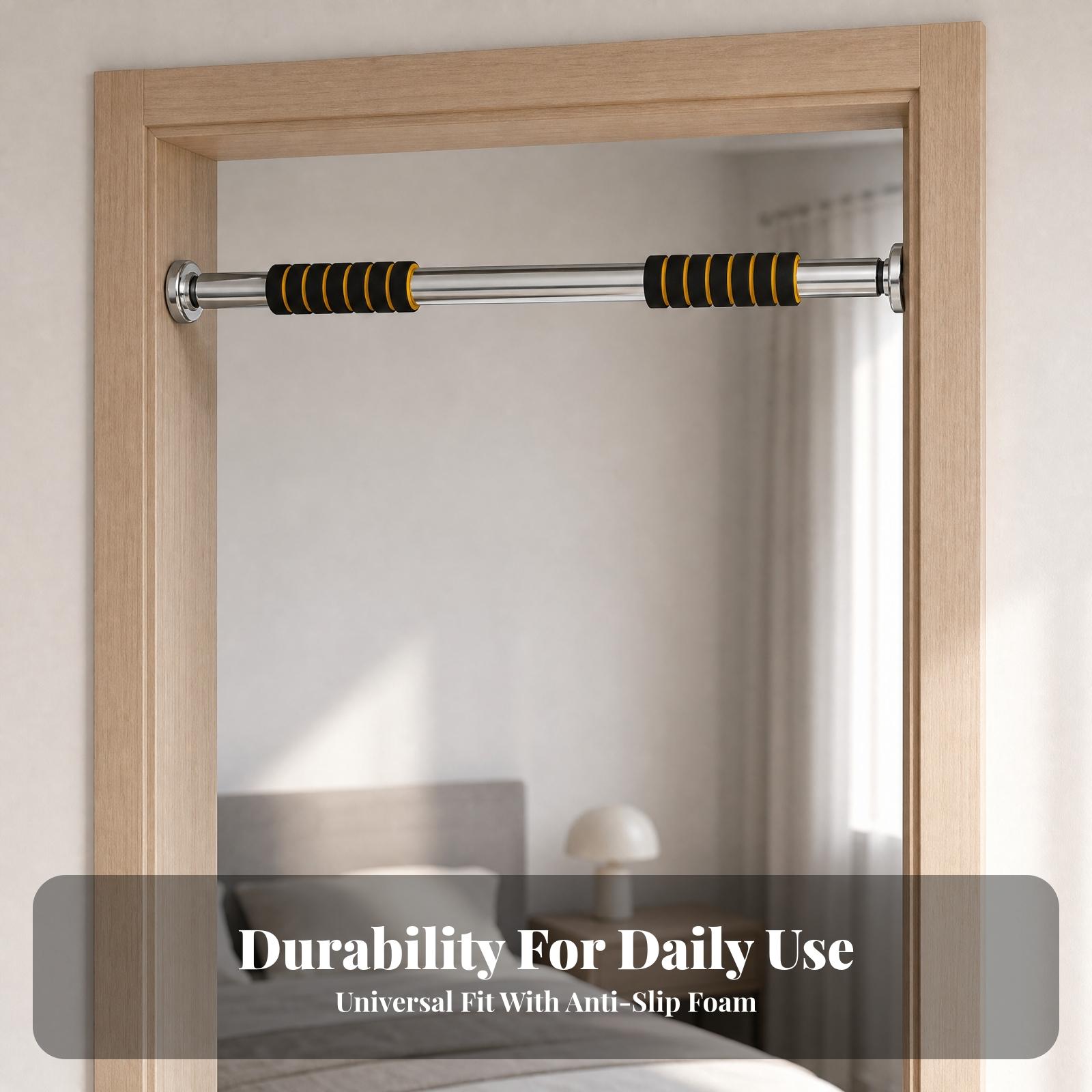 قضيب سحب محمول لتركيبه على إطا - مراجعة Door Pull Up Bar No Screw وسعره