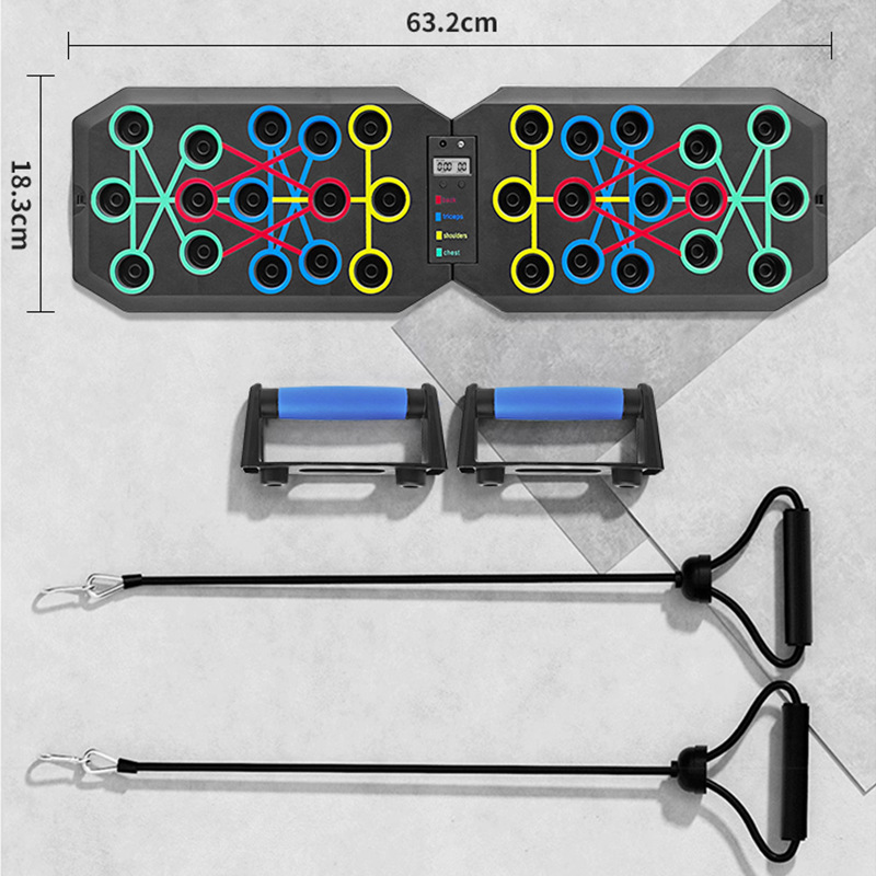 لوح تمارين قابل للطي مع مؤقت و - مراجعة Push Up Board Foldable Multi Function وسعره