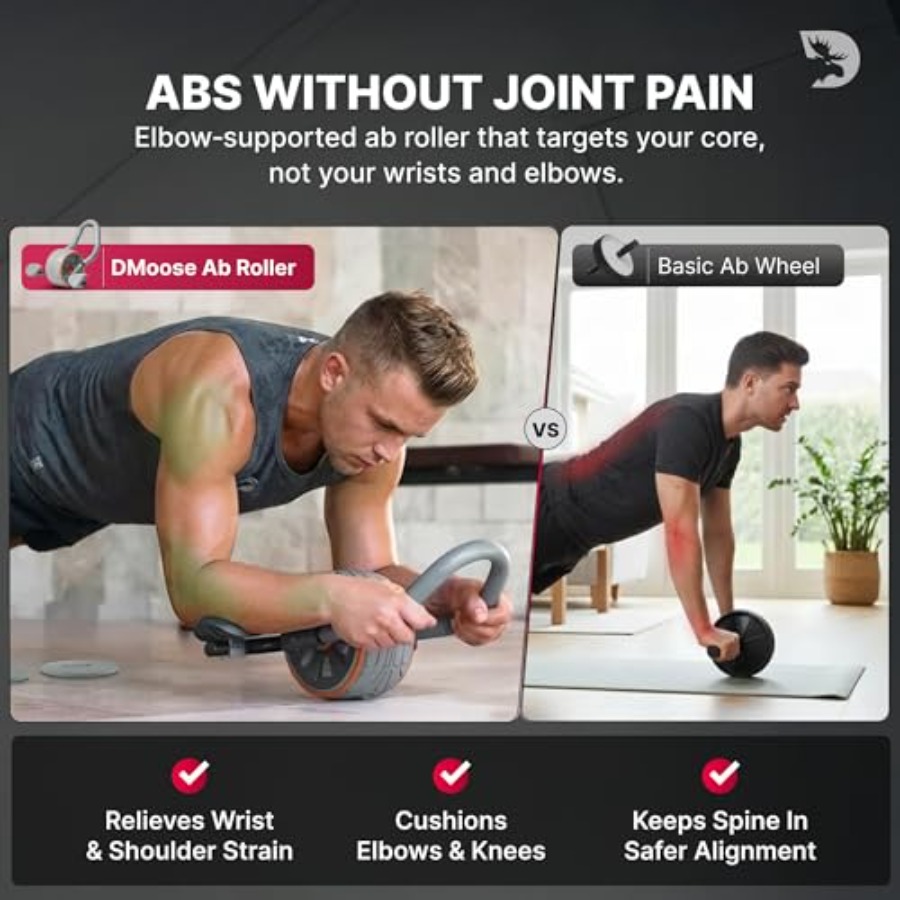 عجلة تمارين البطن مع دعم للكوع - مراجعة Ab Roller Wheel With Elbow Support وسعره