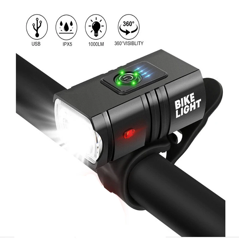 أضواء الدراجة 1000 التجويف 250 - مراجعة Rechargeable Bicycle Headlight 1000 Lumen وسعره