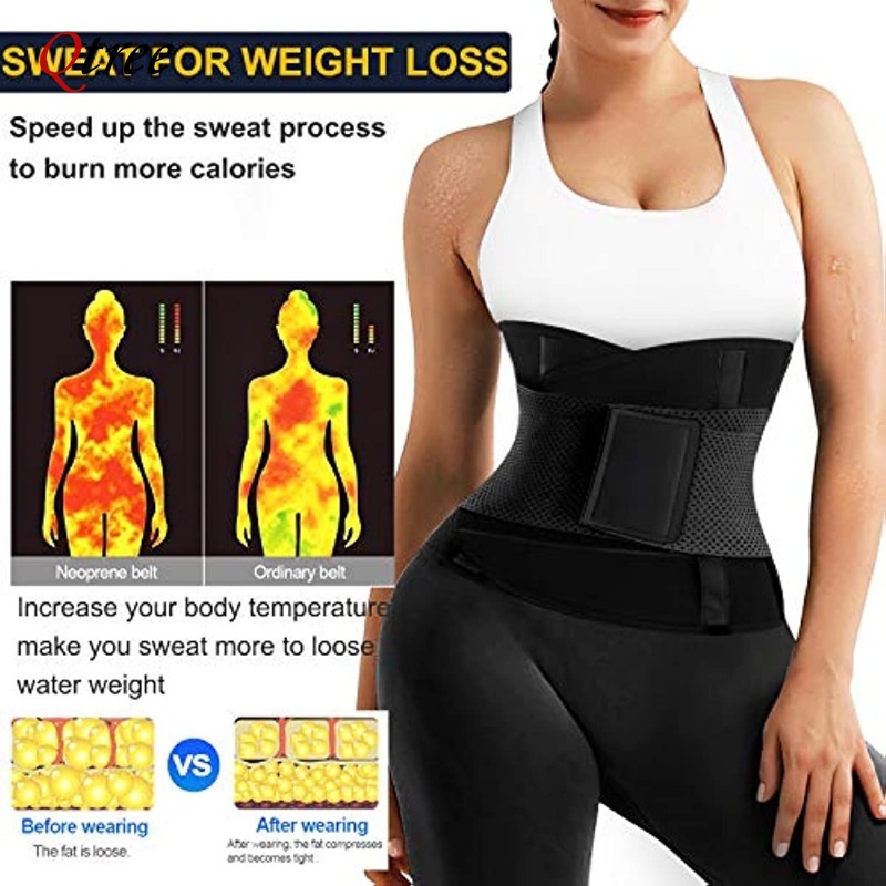 Qtree الساخن النيوبرين مدرب خص - مراجعة Sweat Waist Trainer Belt Neoprene وسعره