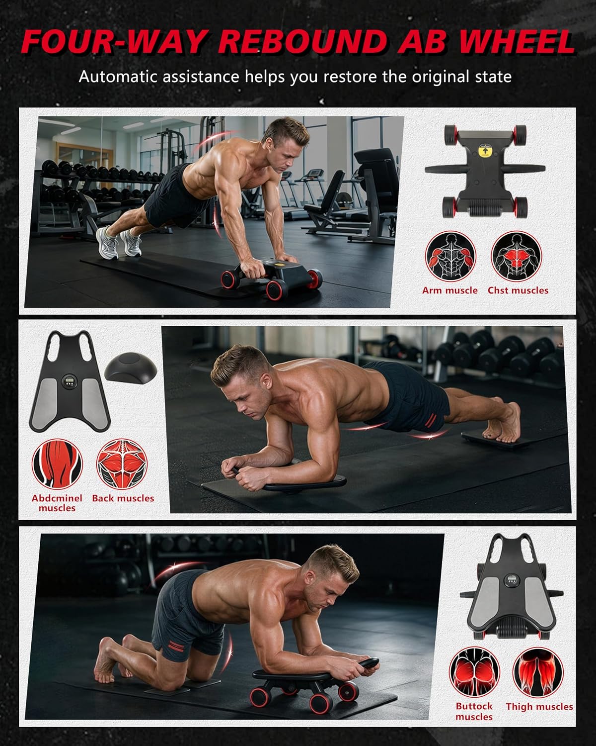 عجلة تمارين البطن، عجلة تمارين - مراجعة Ab Roller Wheel With Elbow Support وسعره