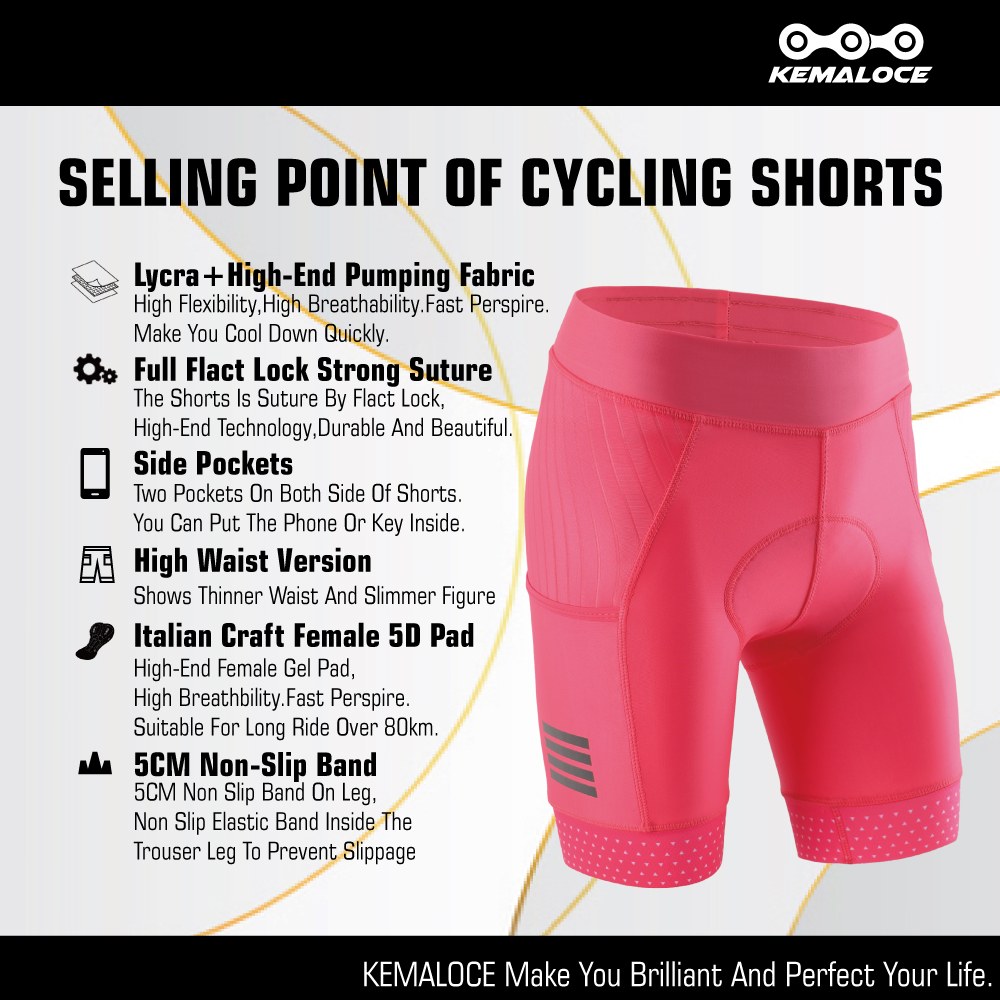 KEMALOCE-شورت ركوب الدراجات لل - مراجعة Padded Cycling Shorts 5D Gel وسعره