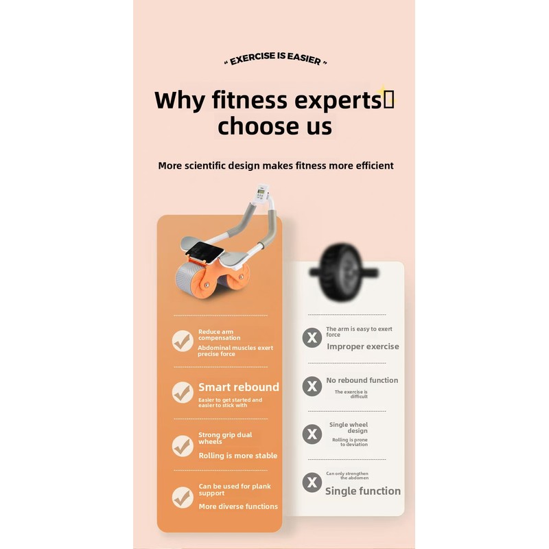 عجلة تمارين البطن ذاتية الارتد - مراجعة Ab Roller Wheel With Elbow Support وسعره