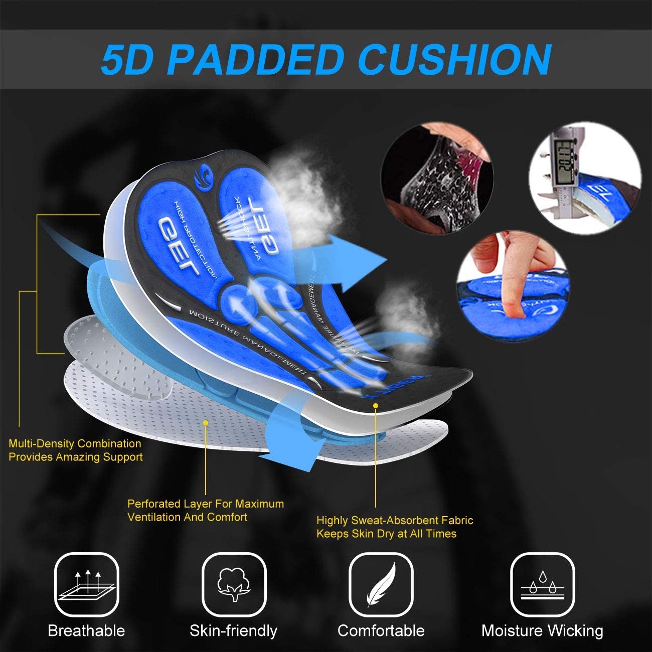 X-Tiger ملابس داخلية لركوب الد - مراجعة Padded Cycling Shorts 5D Gel وسعره
