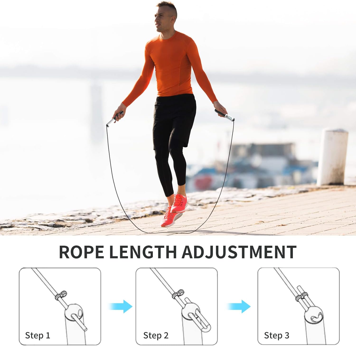 حبل نط لاسلكي 6 سم مع عداد 2 ف - مراجعة Smart Jump Rope Digital Counter وسعره