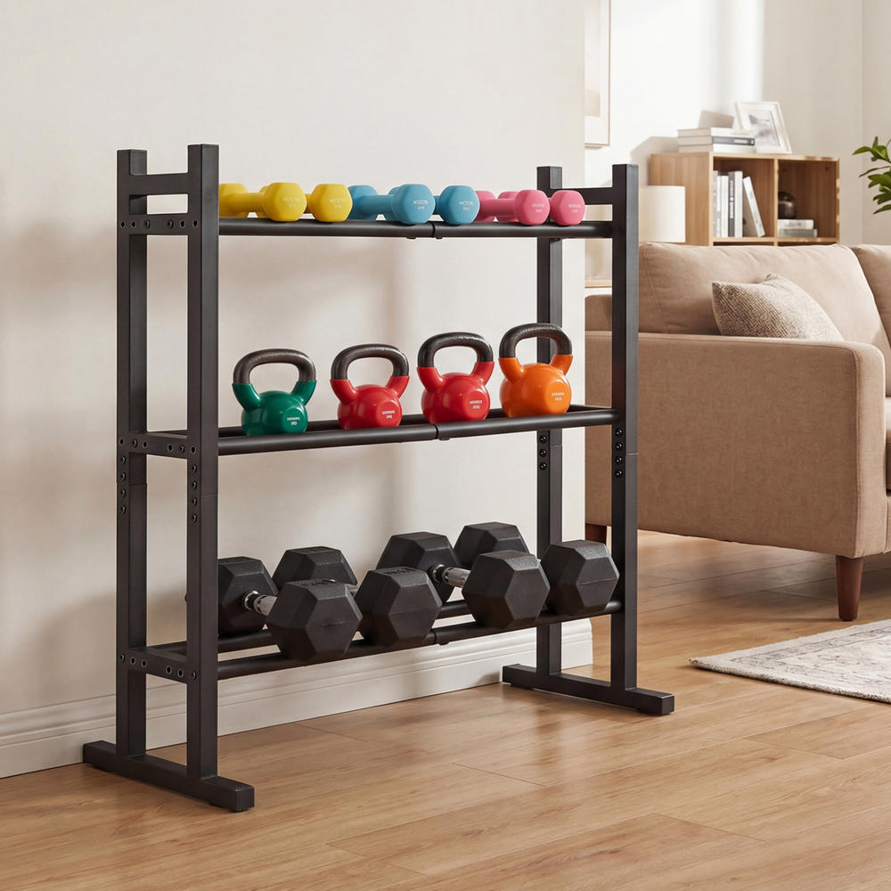 حامل أثقال ثلاثي الطبقات شديد  - مراجعة Fitness Equipment وسعره