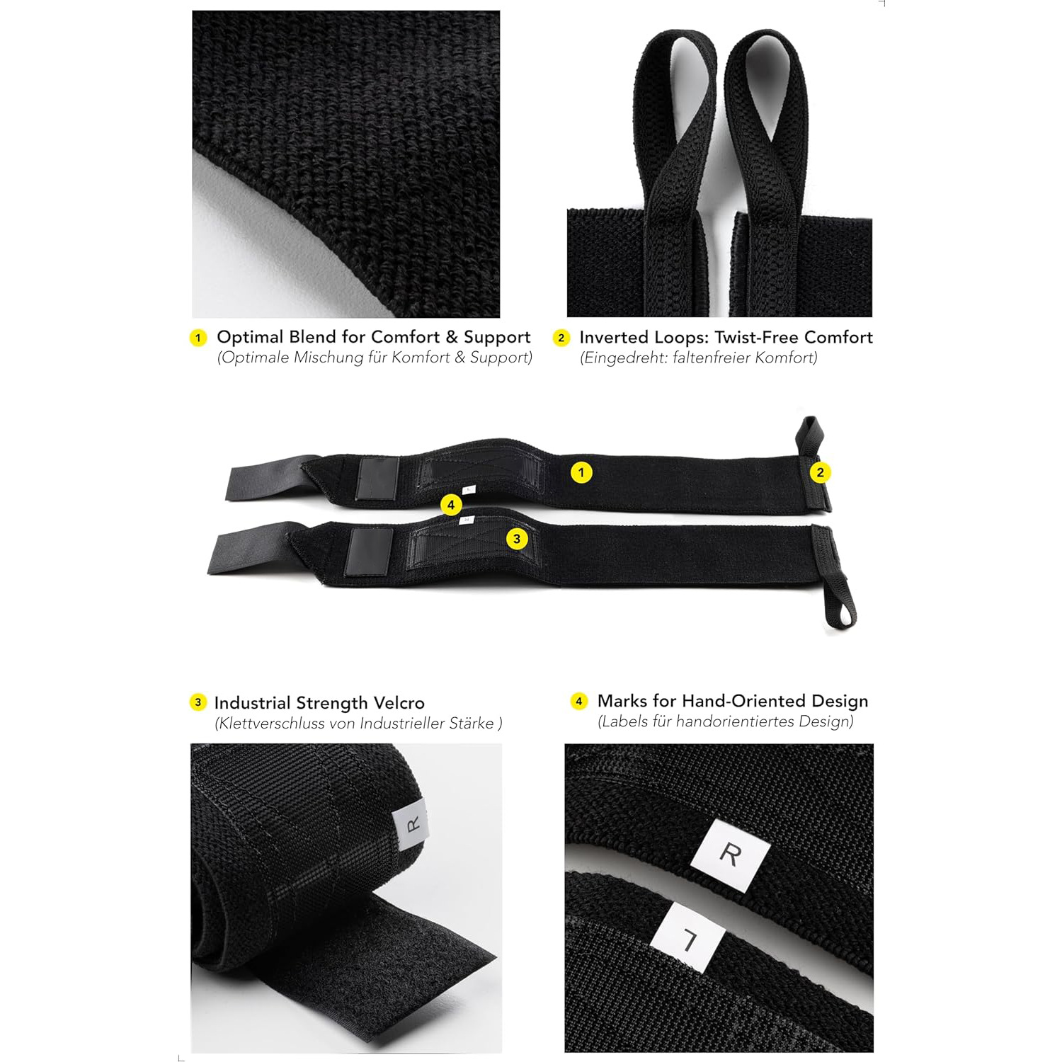 ‌ لفافات معصم Deadlift قابلة ل - مراجعة Wrist Wraps Weightlifting Support وسعره