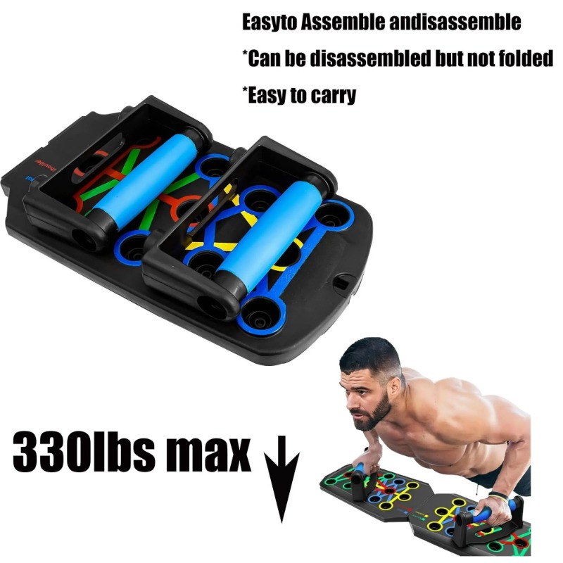 لوح تمارين قابل للطي مع أربطة  - مراجعة Push Up Board Foldable Multi Function وسعره