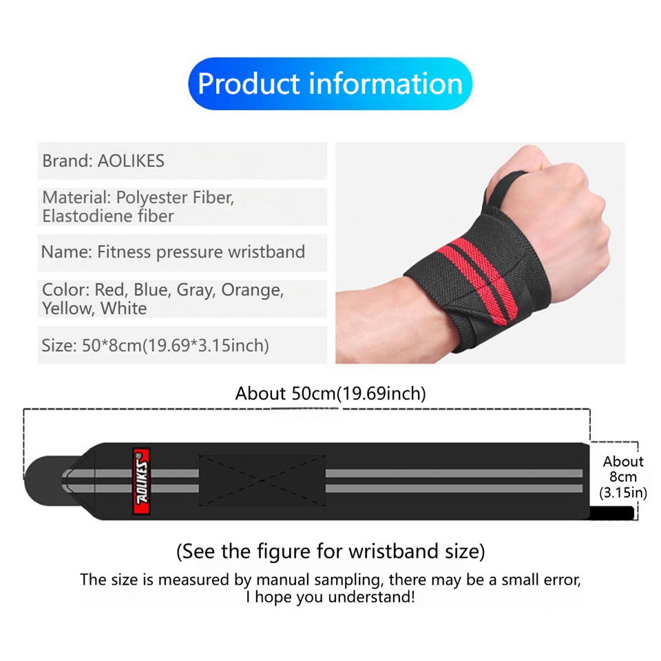أربطة معصم AOLIKES للياقة البد - مراجعة Wrist Wraps Weightlifting Support وسعره